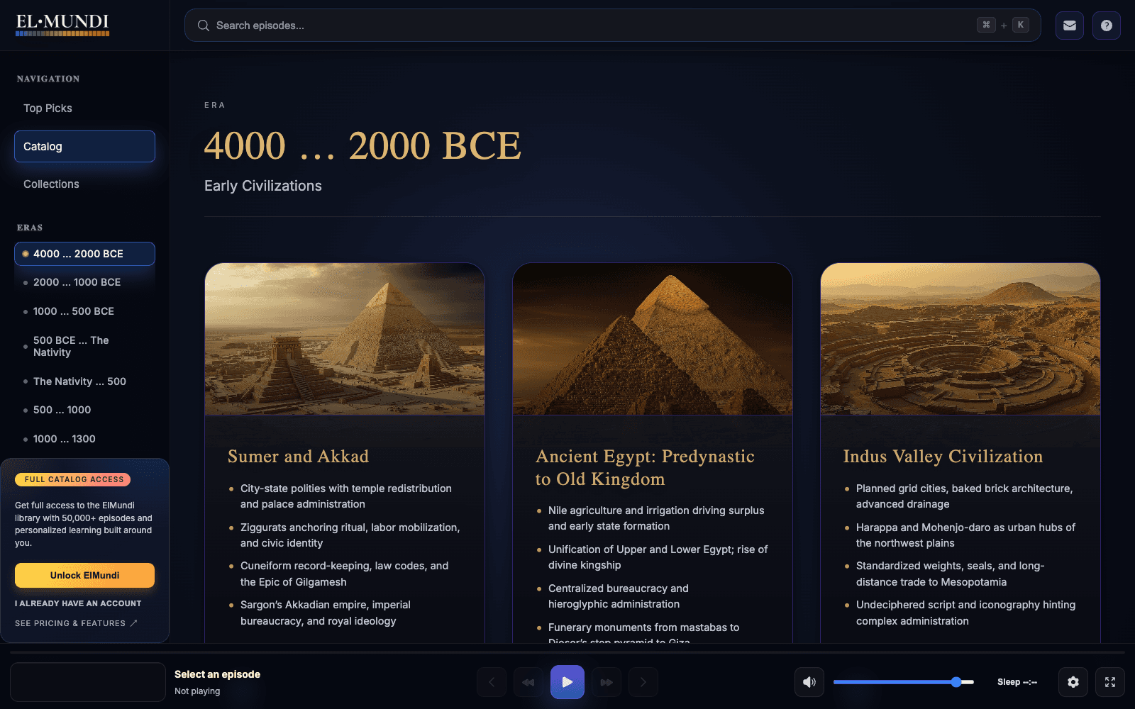 ElMundi consumer app home on dev.elmundi.com